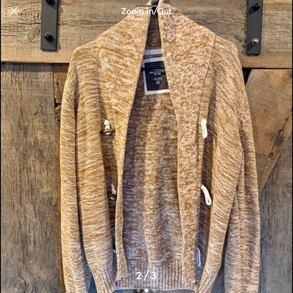 L.O.G.G. By H&M Toggle Horn Front Cardigan Sweater